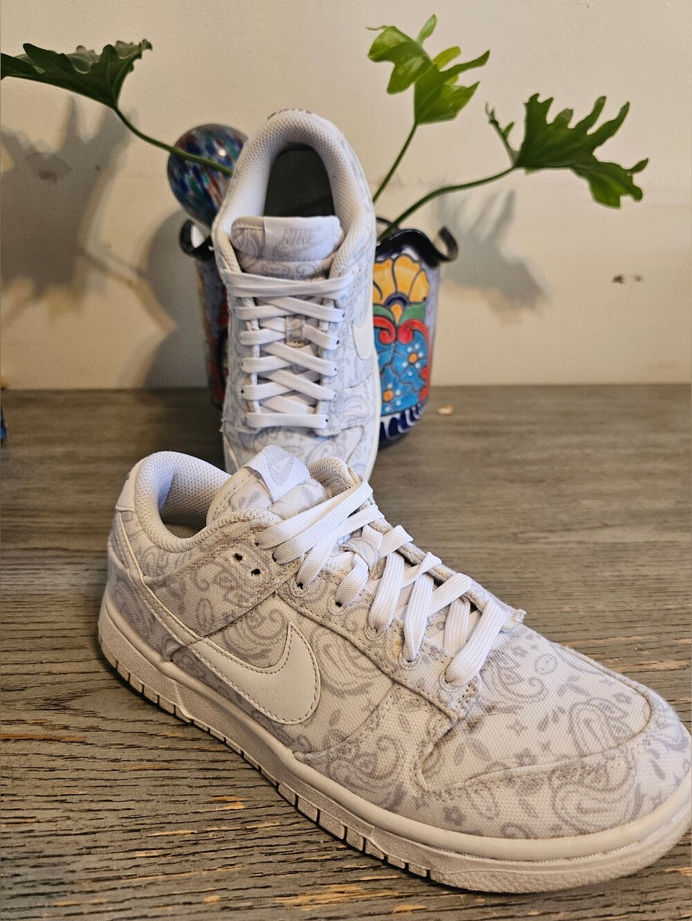 Nike Women's Dunk Low ESS Shoes 'White Paisley' DJ9955-100 Size 7.5